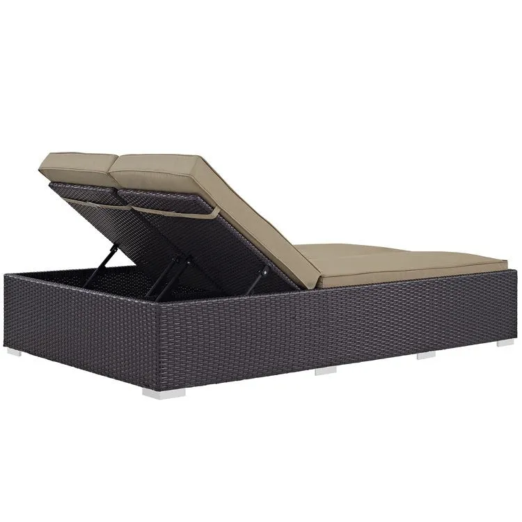 Convene Outdoor Patio Double Chaise Lounge Chair