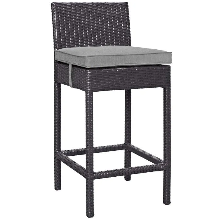 Convene Outdoor Patio Fabric Bar Stool with Seat Cushion