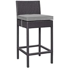 Convene Outdoor Patio Fabric Bar Stool with Seat Cushion