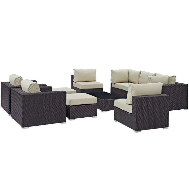 Convene Ten-Piece Outdoor Patio Sectional Set
