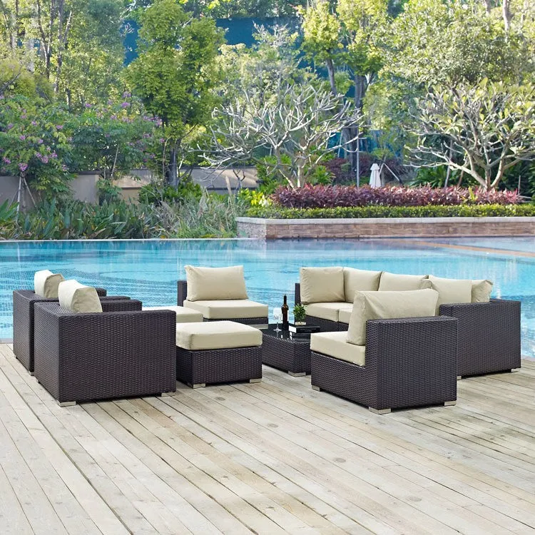 Convene Ten-Piece Outdoor Patio Sectional Set