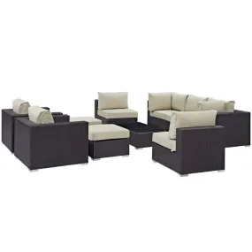 Convene Ten-Piece Outdoor Patio Sectional Set