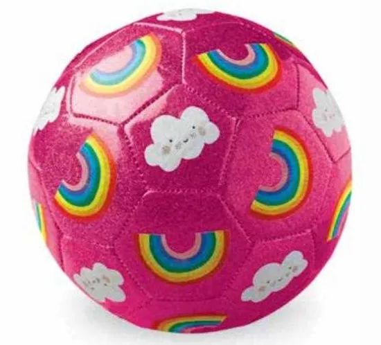 Crocodile Creek Size 3 Glitter Soccer (Rainbow)