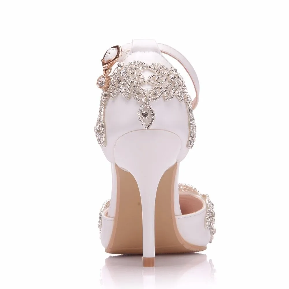 Crystal Sequin Rhinestone Studded High Heels