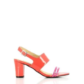 Dalessi Duplex Coral Pink Slingback Sandals