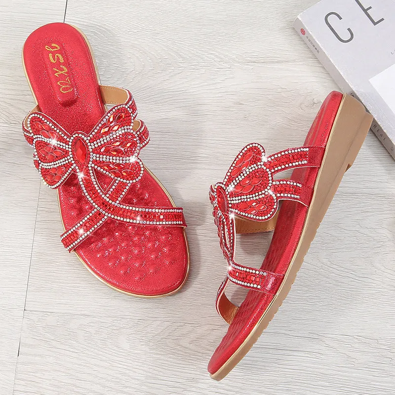 Dressed comfortable summer sandals
