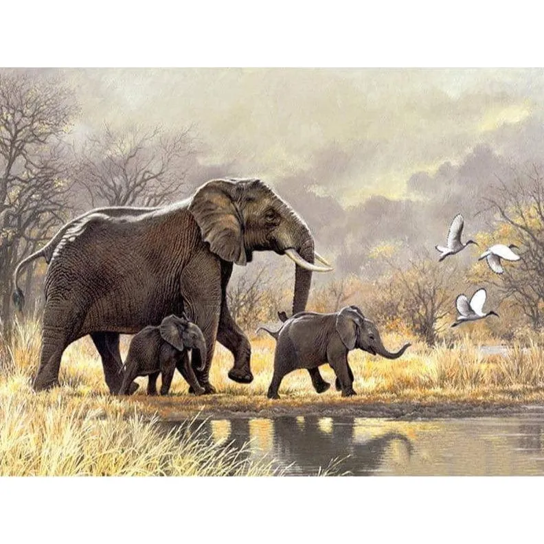 Elephant Family Moving