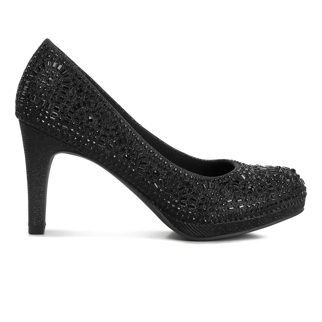 Exquisite Rhinestone-Embellished Stiletto Pumps