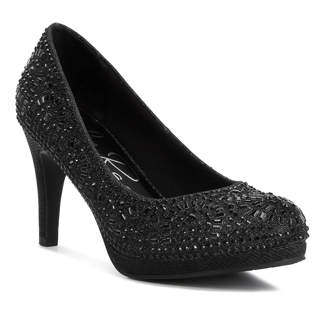 Exquisite Rhinestone-Embellished Stiletto Pumps