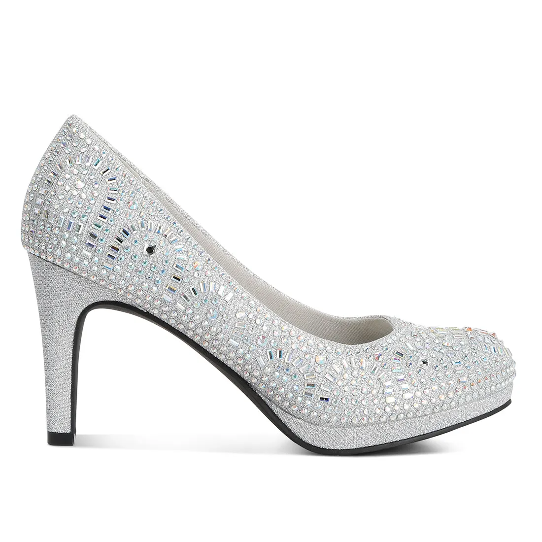 Exquisite Rhinestone-Embellished Stiletto Pumps
