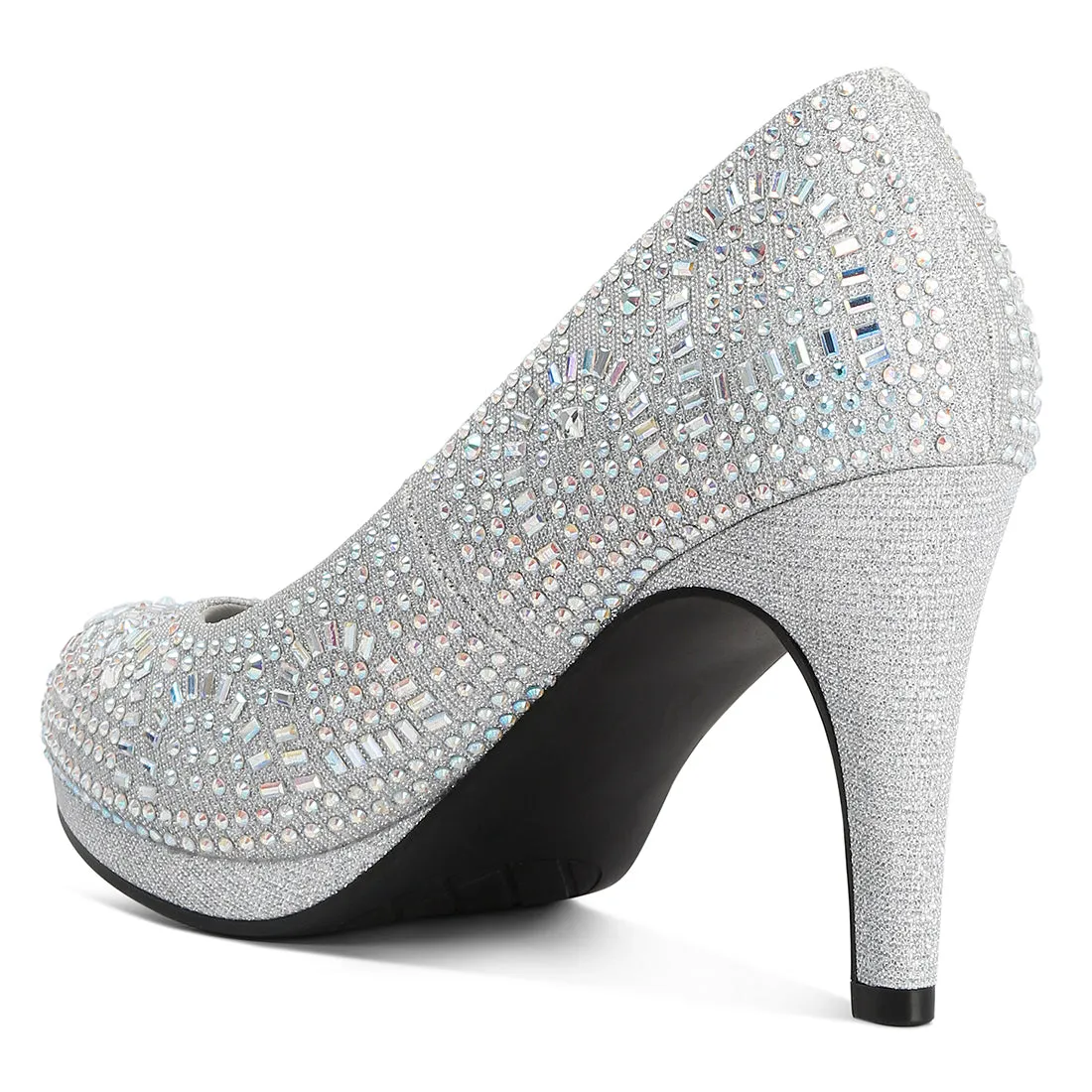 Exquisite Rhinestone-Embellished Stiletto Pumps