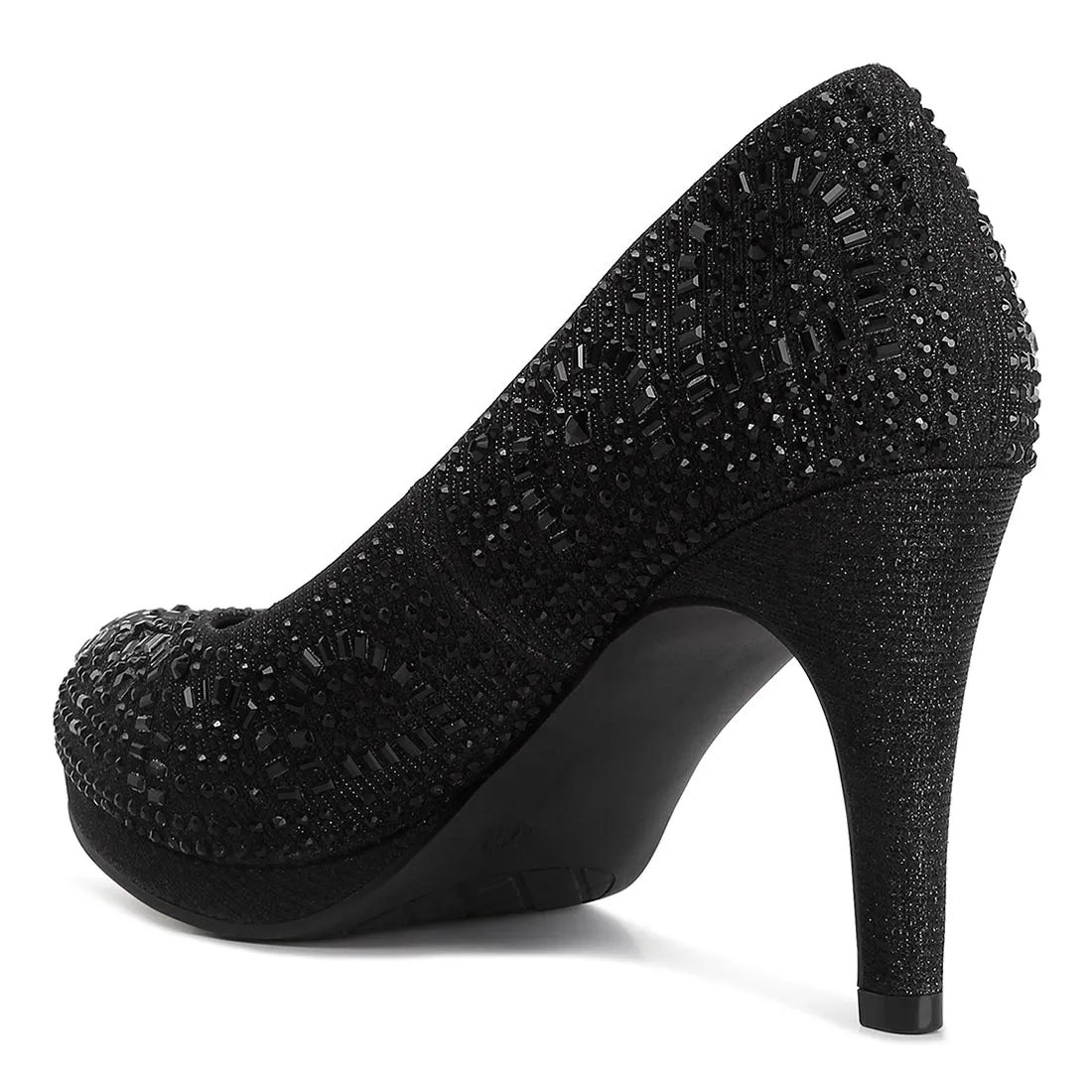 Exquisite Rhinestone-Embellished Stiletto Pumps