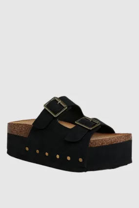 Faux Leather Slip Ons