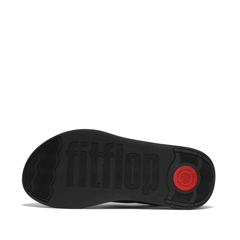 FitFlop F-Mode Go Adjustable Flatform Backstrap Sandals - All Black