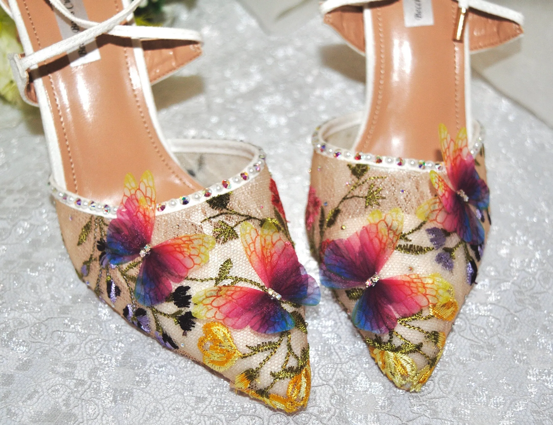 Floral Butterfly Heels