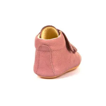 Froddo: Double Velcro Prewalker Shoes - Pale Pink