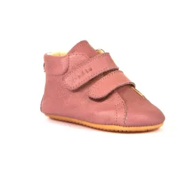 Froddo: Double Velcro Prewalker Shoes - Pale Pink