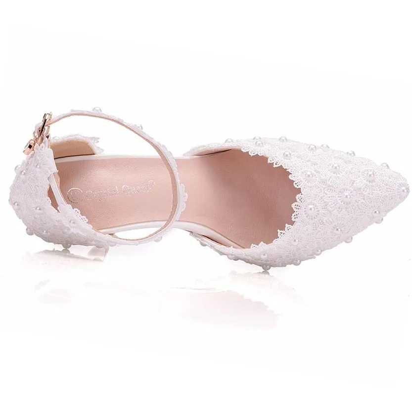 Funki Buys | Shoes | Women's Pretty Floral Lace Wedding Shoes