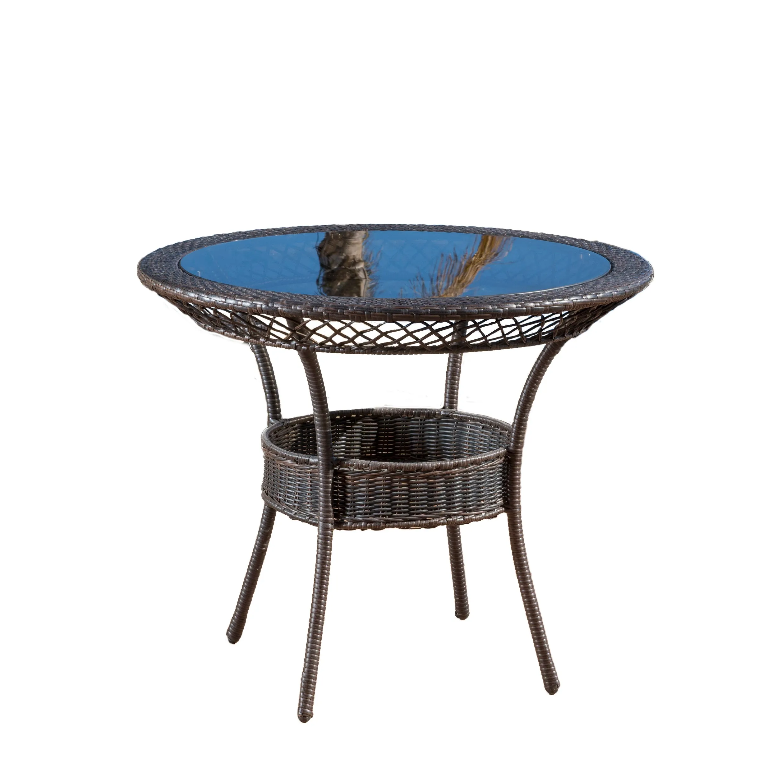 Gaviota 34-inch Round Outdoor Wicker Dining Table