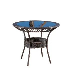 Gaviota 34-inch Round Outdoor Wicker Dining Table