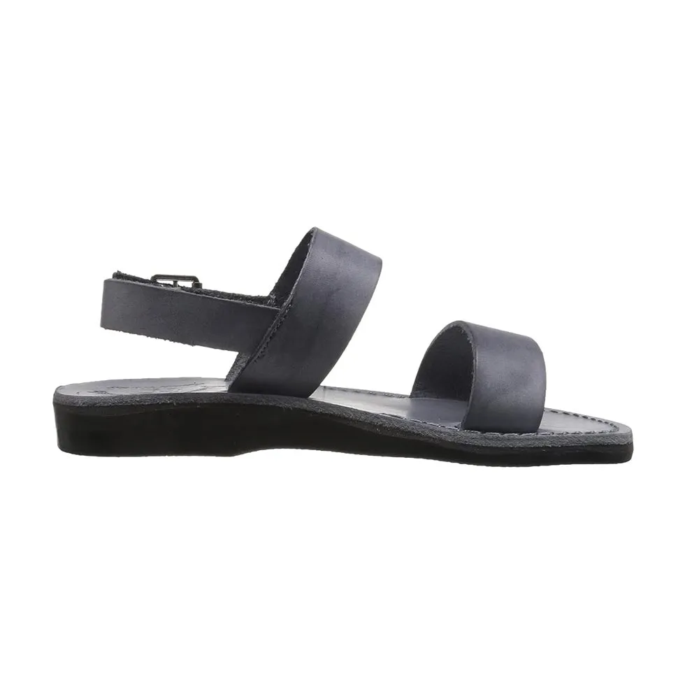 Golan - Leather Slingback Flat Sandal | Grey