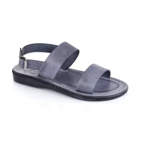 Golan - Leather Slingback Flat Sandal | Grey