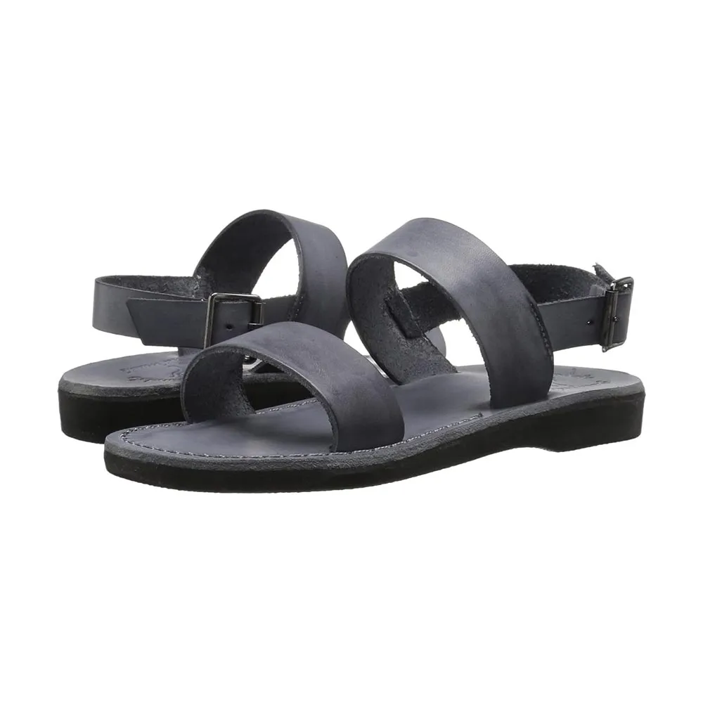 Golan - Leather Slingback Flat Sandal | Grey