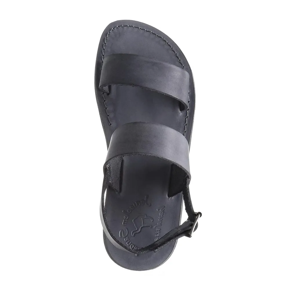Golan - Leather Slingback Flat Sandal | Grey