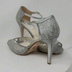 Gray Lace Bridal Shoes Grey Lace Bridesmaids Heels