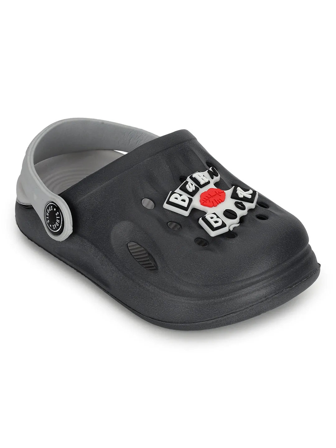 Grey Stylish Slip-On Clogs For Kids-Unisex (TC-LCLOG2-GRY)