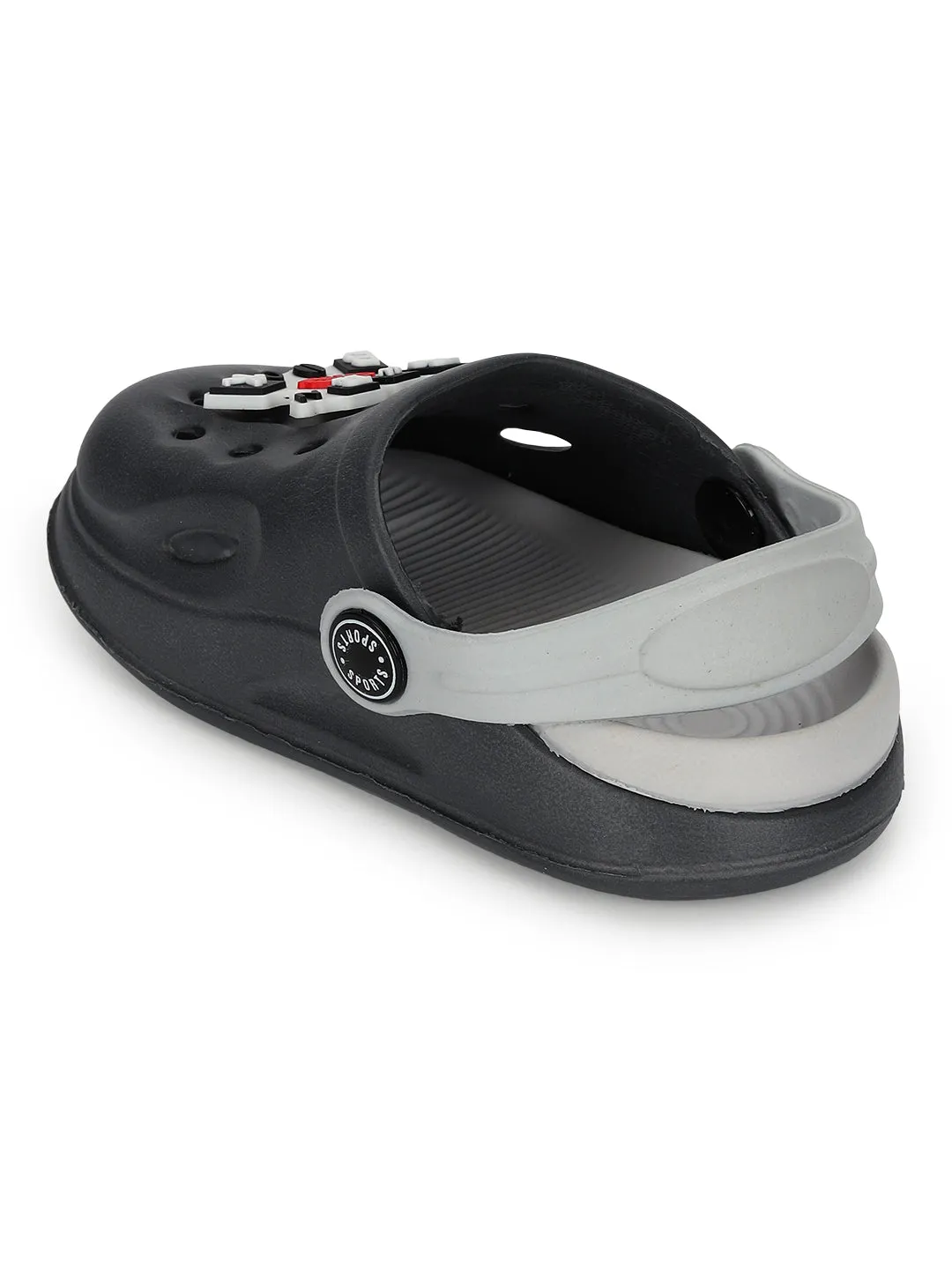 Grey Stylish Slip-On Clogs For Kids-Unisex (TC-LCLOG2-GRY)