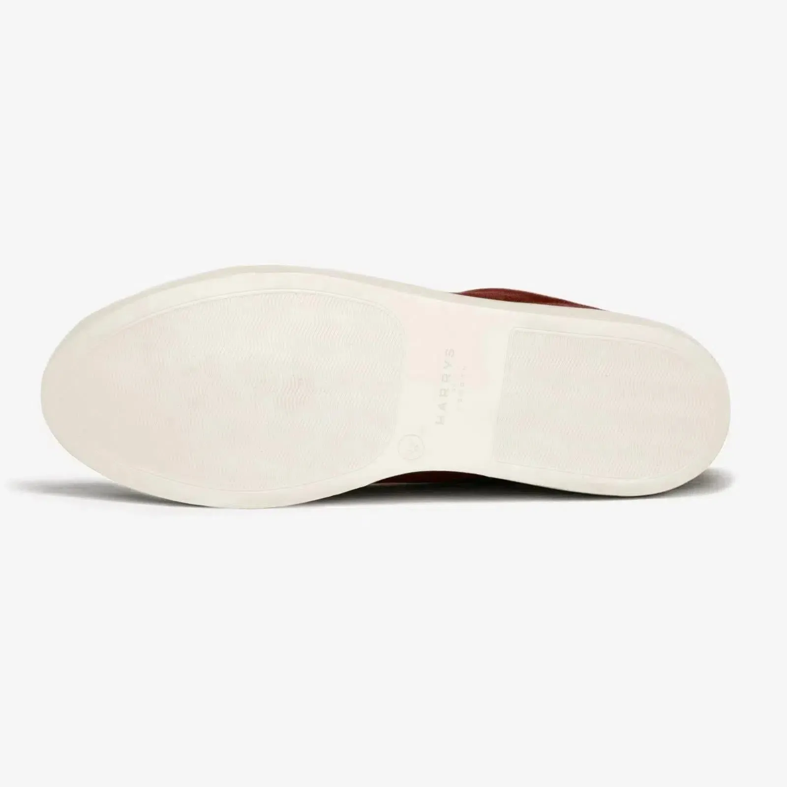Harrys Of London Nimble Suede Burgundy Sole  Alabaster