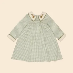 Hazel Tunic Dress, Worker Check Sage