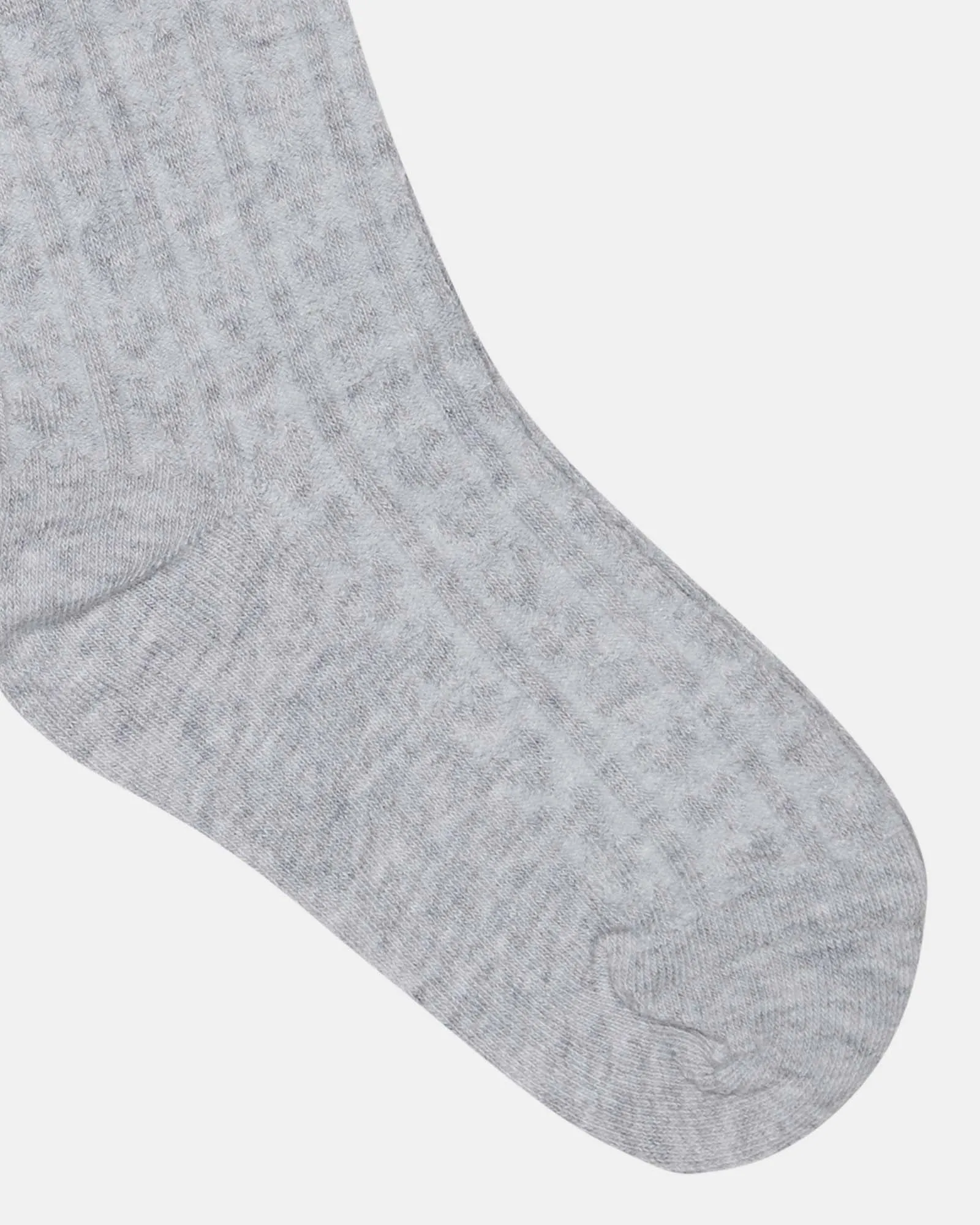 Heart Cable Cotton Tights II Light Grey