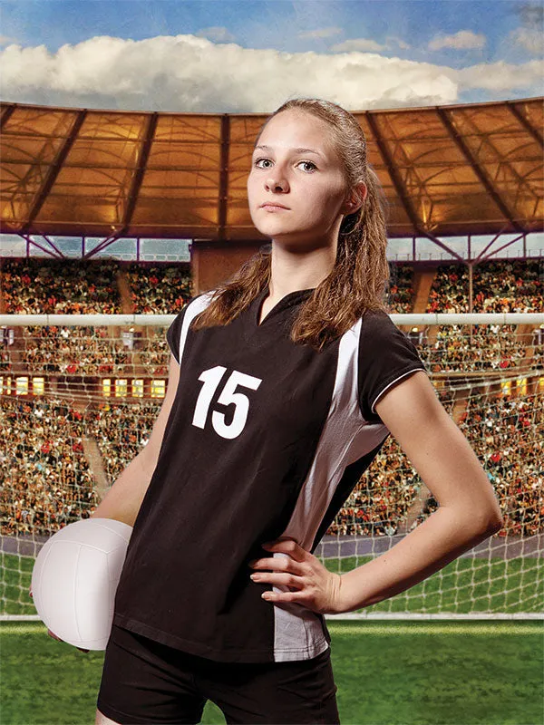 High-Resolution Soccer Stadium Photography Backdrop for Professional Shoots