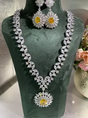 Luxury Dubai Nigeria CZ Crystal Wedding Jewelry Sets