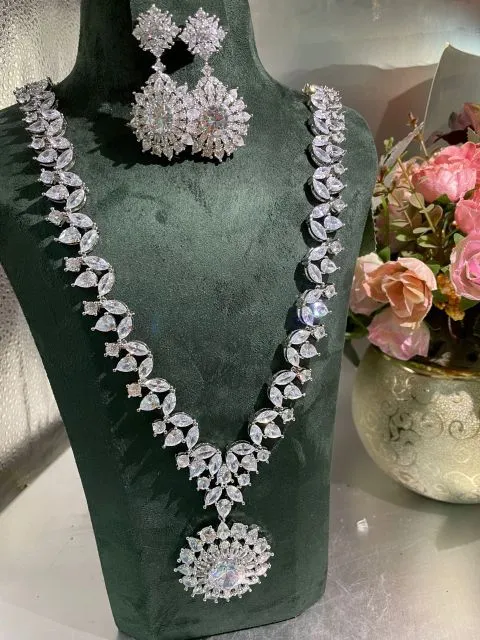 Luxury Dubai Nigeria CZ Crystal Wedding Jewelry Sets