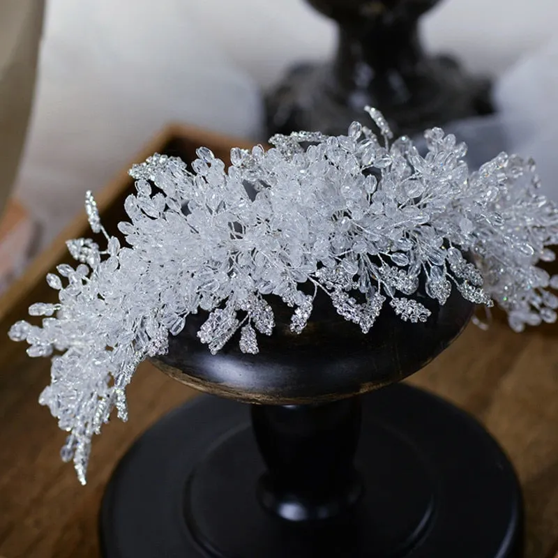 Luxury Wedding Crown in White Crystal