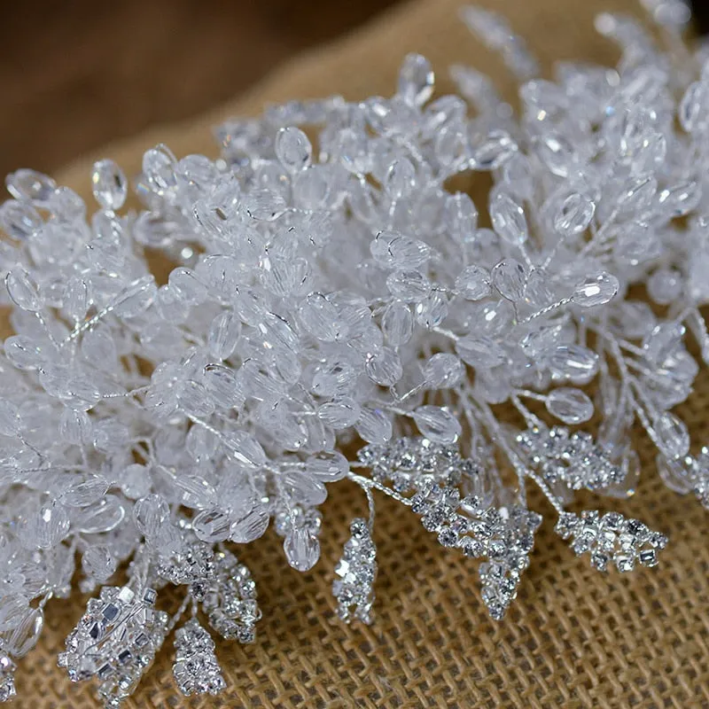 Luxury Wedding Crown in White Crystal