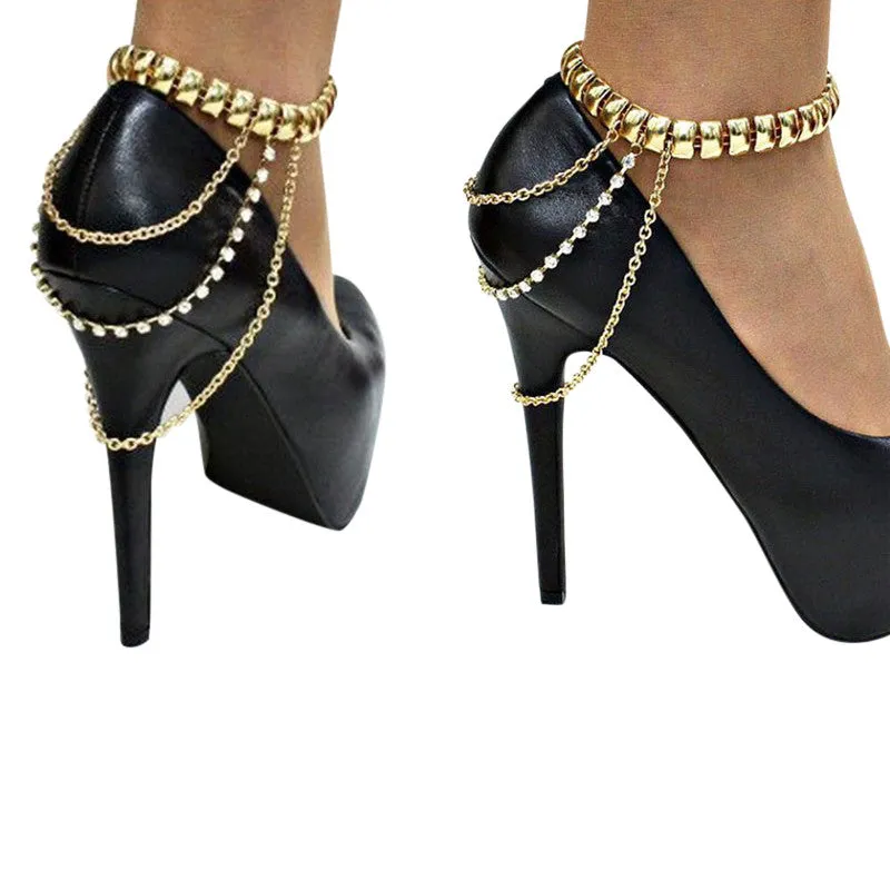 Metal Punk Diamond Tassel Chain