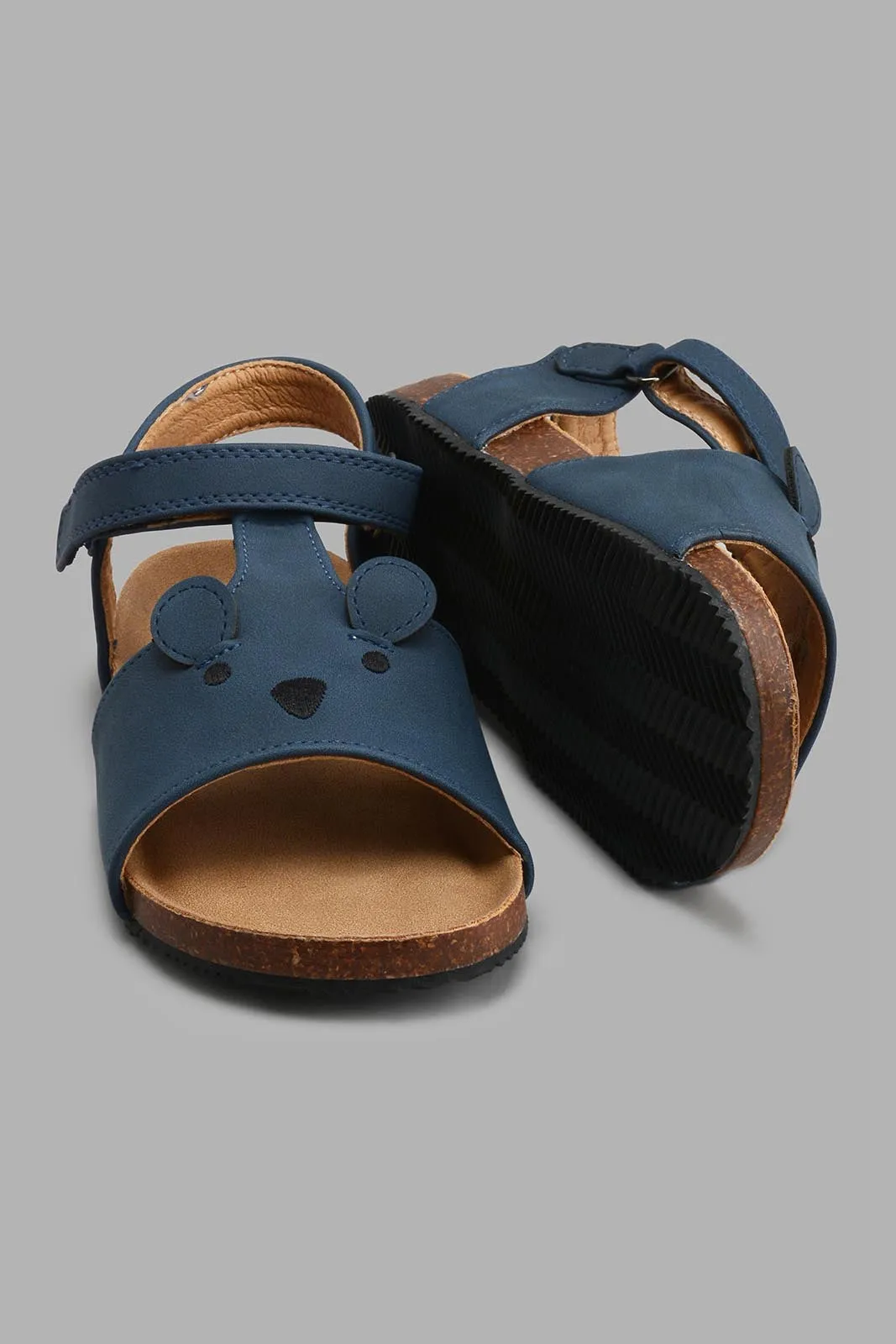 Navy Bear Cork Sandal