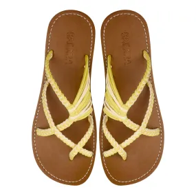 Oceanbliss - Yellow Cream Rope Sandals