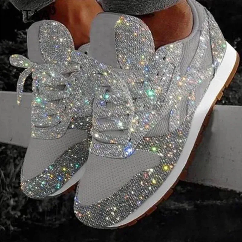 Ondine | sportschoenen met glitters en pailletten