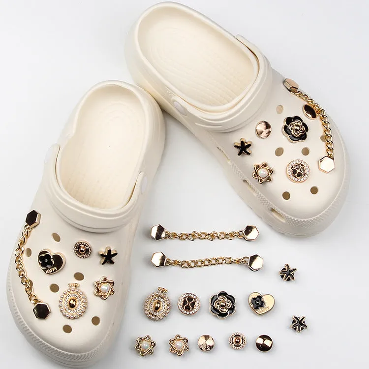 Owllaser Elegant Accessories, Chain Accessories for Crocs Shoes (13pcs)