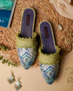 Peacock Elegance Slip Ons