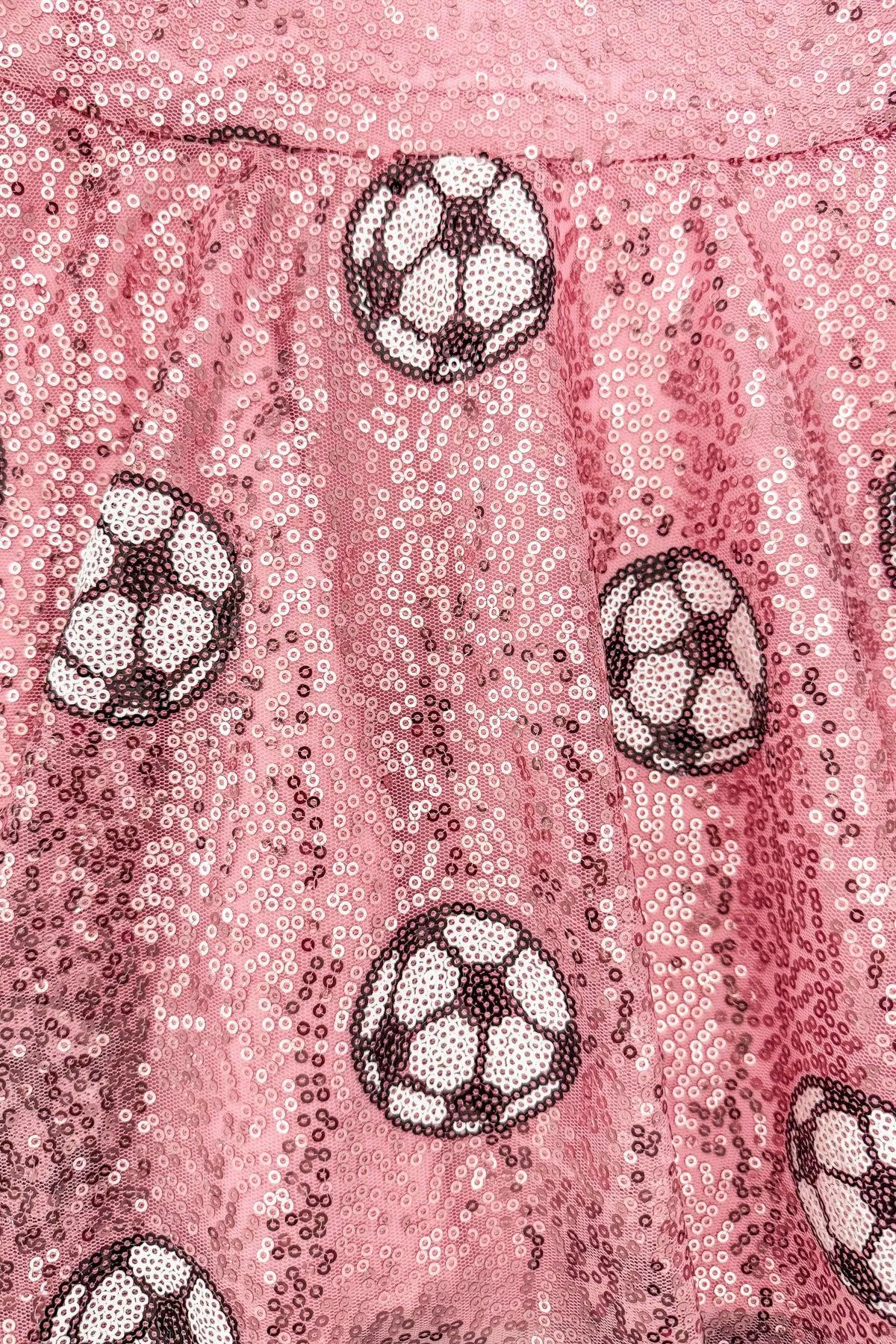 Pink Sequin Soccer Dress