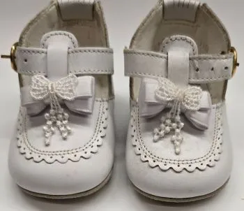 Roselia -- Infant's T-Strap Shoe -- White