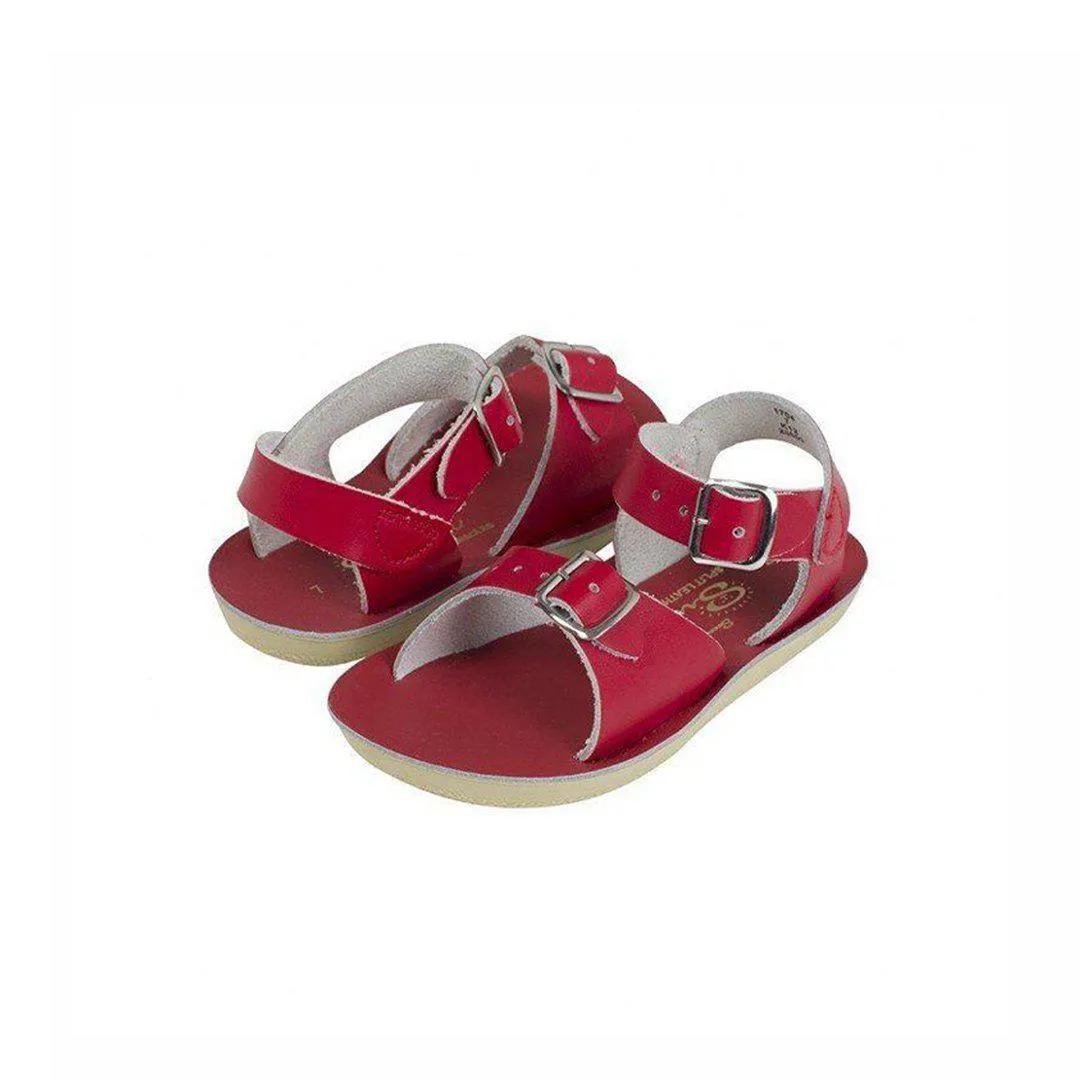 Salt-Water Sun-San Kid's Sandals - Surfer - Red