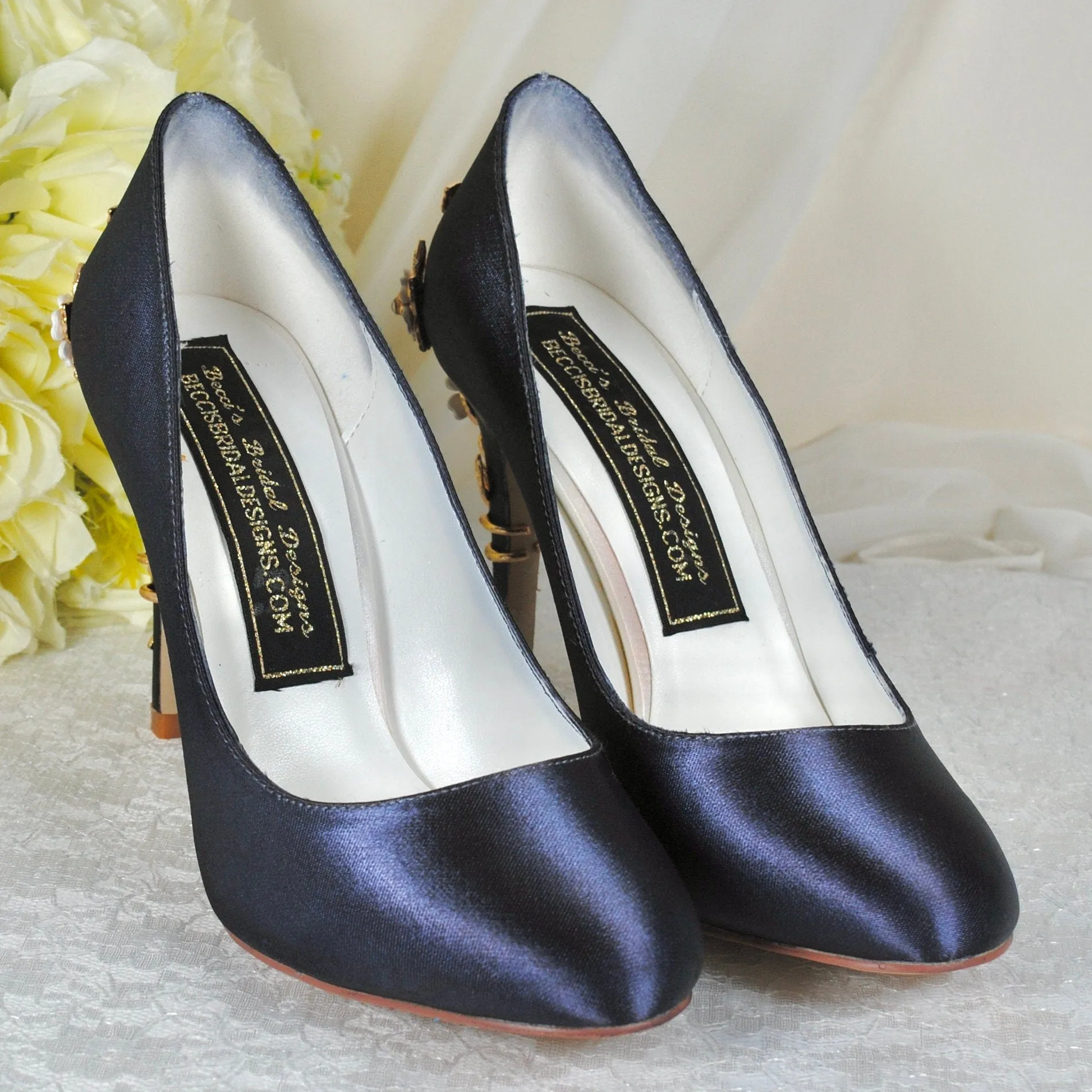 Satin Round Toe with 'Cherry Blossom' | Other Colours