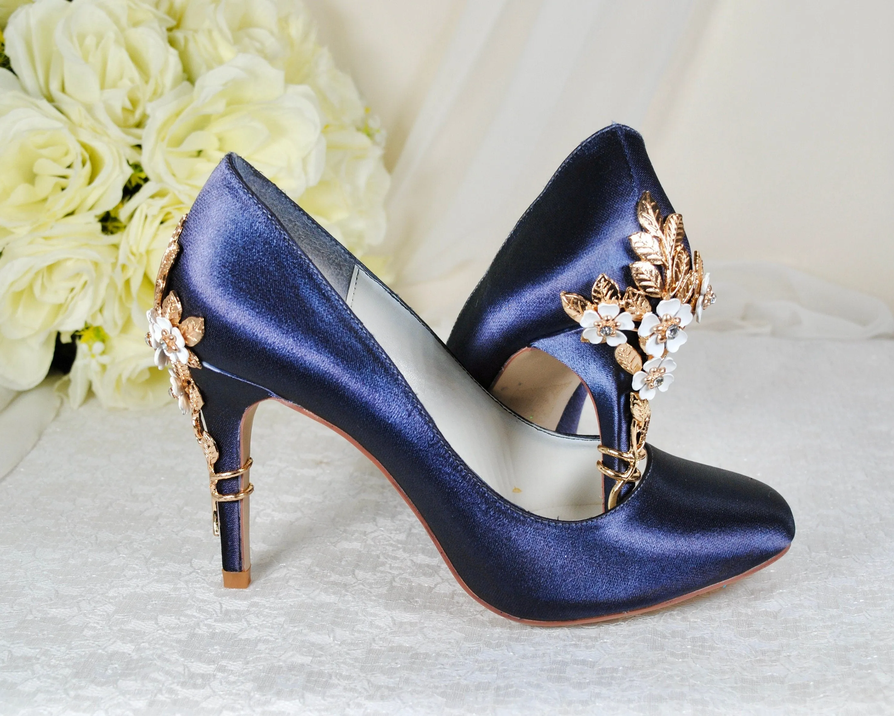 Satin Round Toe with 'Cherry Blossom' | Other Colours